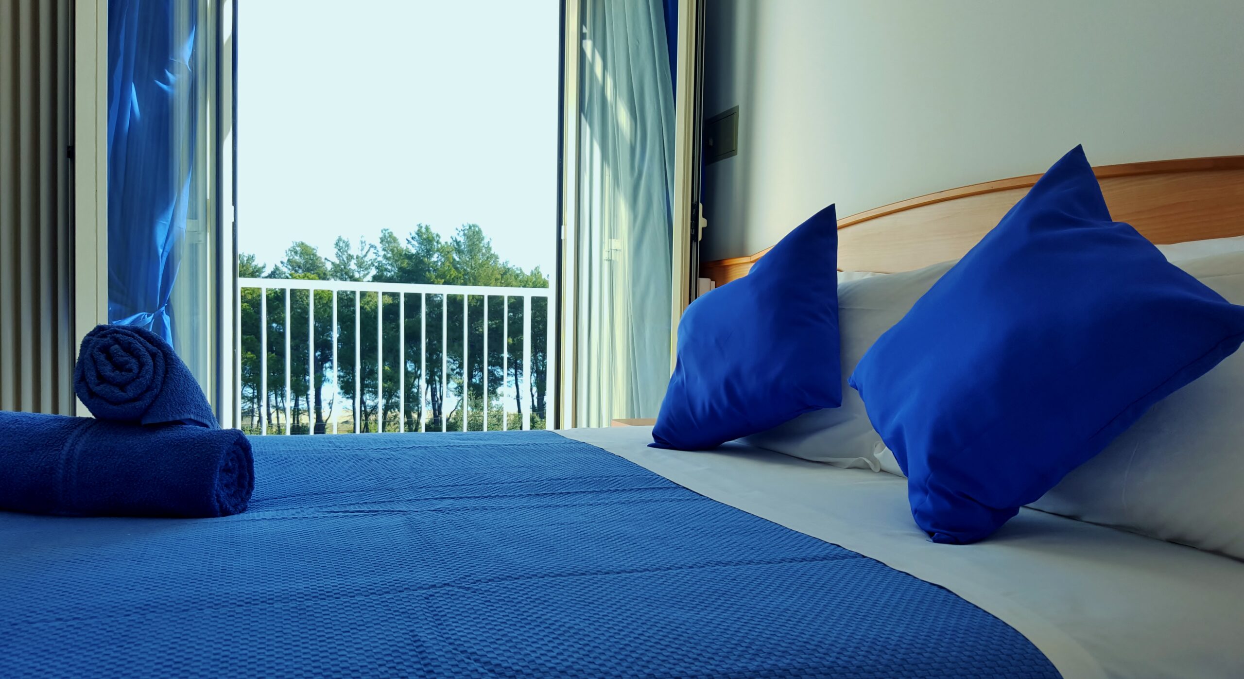 camera hotel mare blu pineto fronte mare con vista su pineta e sabbia dorata